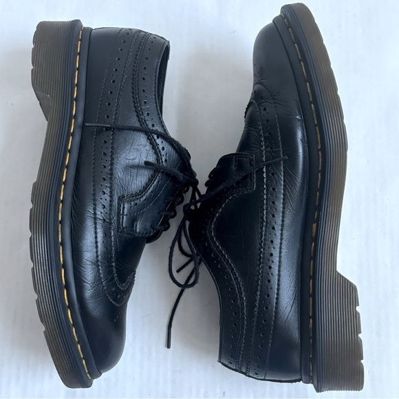 DR. MARTENS' 3989 Vintage Brogue Lace Up Wingtip Oxford Leather Shoes Black Sz 7 - Picture 6 of 17